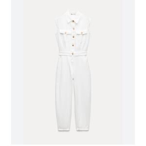 Nwt- Zara- SLEEVELESS BALLOON-LEG JUMPSUIT-Xs